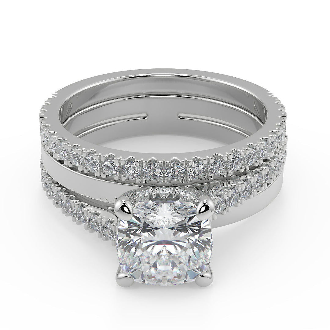 Hanna Promise Pave Cushion Cut Diamond Engagement Ring - Nivetta