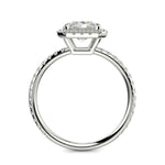 Load image into Gallery viewer, Hanna Radiant Cut Pave Halo 4 Prong Claw Set Engagement Ring Setting - Nivetta
