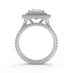 Load image into Gallery viewer, Harley Double Halo Pave Princess Cut Diamond Engagement Ring - Nivetta
