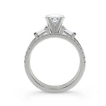Load image into Gallery viewer, Harper Baguette Accents Princess Cut Diamond Engagement Ring - Nivetta
