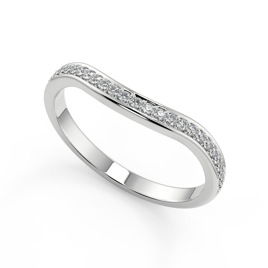 Helena Pave 4 Prong Crown Basket Princess Cut Engagement Ring - Nivetta