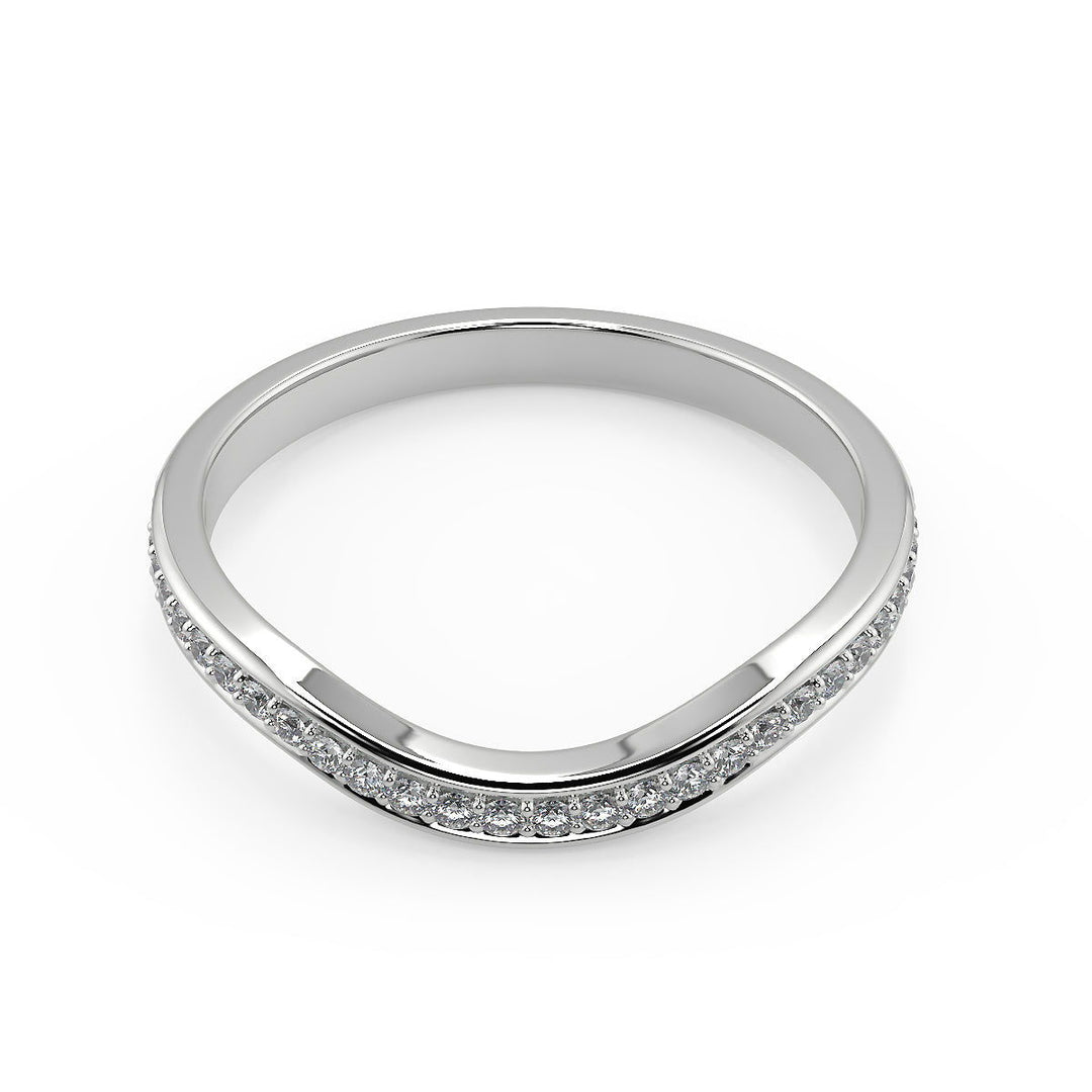 Helena Pave 4 Prong Crown Basket Princess Cut Engagement Ring - Nivetta