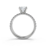 Load image into Gallery viewer, Holly Comfort Fit 4 Prong Solitaire Cushion Cut Diamond Engagement Ring - Nivetta
