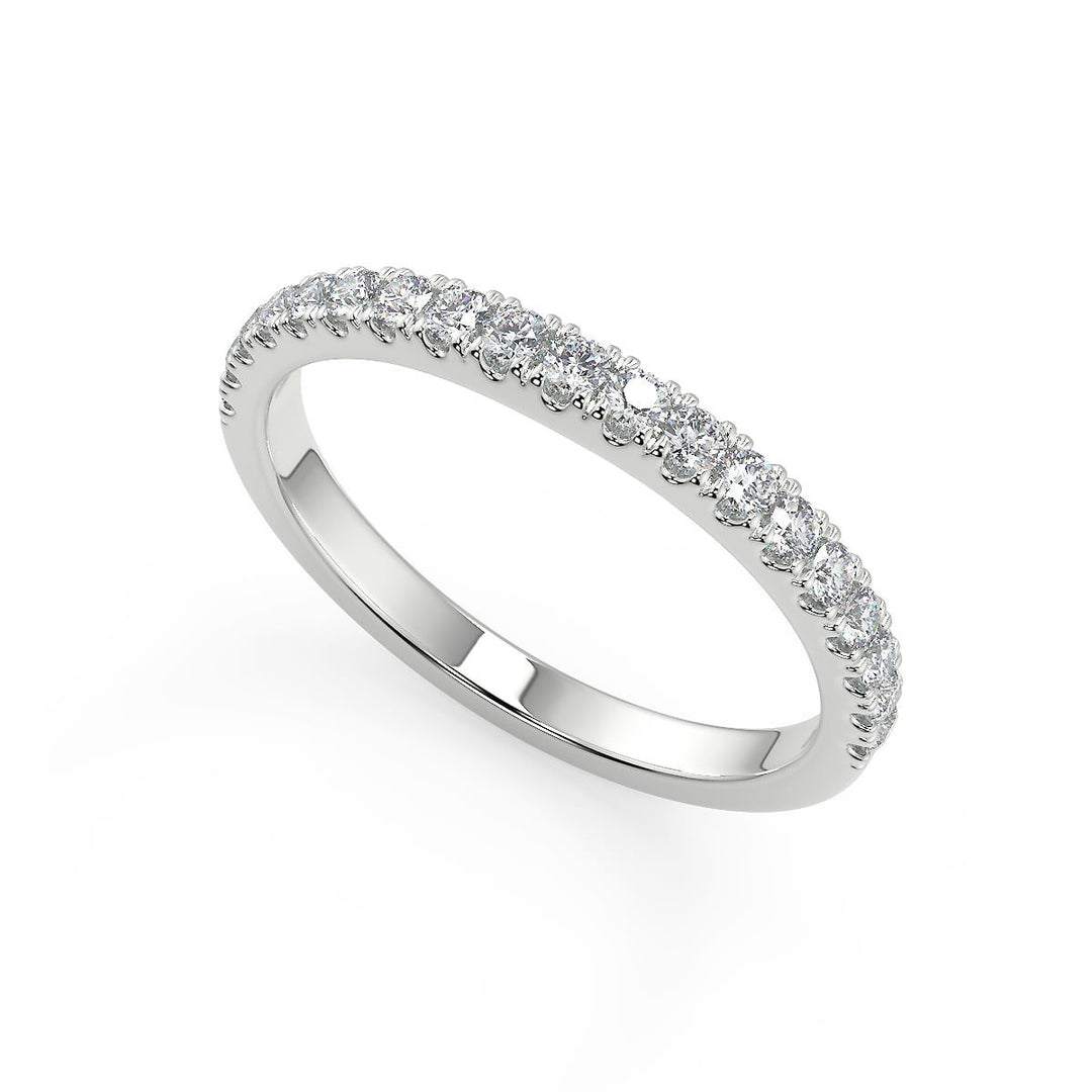 Isabel Four Prong Channel Set Round Cut Diamond Engagement Ring - Nivetta