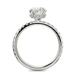 Load image into Gallery viewer, Isabella Oval Cut Pave Hidden Halo 4 Prong Claw Set Engagement Ring Setting - Nivetta
