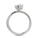 Load image into Gallery viewer, Isabella Pear Cut Pave Hidden Halo 4 Prong Claw Set Engagement Ring Setting - Nivetta
