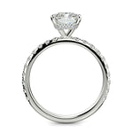 Load image into Gallery viewer, Isabella Radiant Cut Pave Hidden Halo 4 Prong Claw Set Engagement Ring Setting - Nivetta
