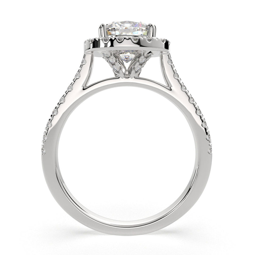 Isadora Cushion Cut Halo Pave Engagement Ring Setting - Nivetta