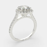 Load image into Gallery viewer, Isadora Cushion Cut Halo Pave Engagement Ring Setting - Nivetta
