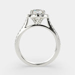 Load image into Gallery viewer, Isadora Cushion Cut Halo Pave Engagement Ring Setting - Nivetta
