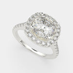 Load image into Gallery viewer, Isadora Cushion Cut Halo Pave Engagement Ring Setting - Nivetta
