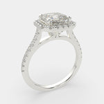 Load image into Gallery viewer, Isadora Emerald Cut Halo Pave Engagement Ring Setting - Nivetta
