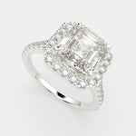 Load image into Gallery viewer, Isadora Emerald Cut Halo Pave Engagement Ring Setting - Nivetta
