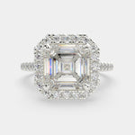 Load image into Gallery viewer, Isadora Emerald Cut Halo Pave Engagement Ring Setting - Nivetta
