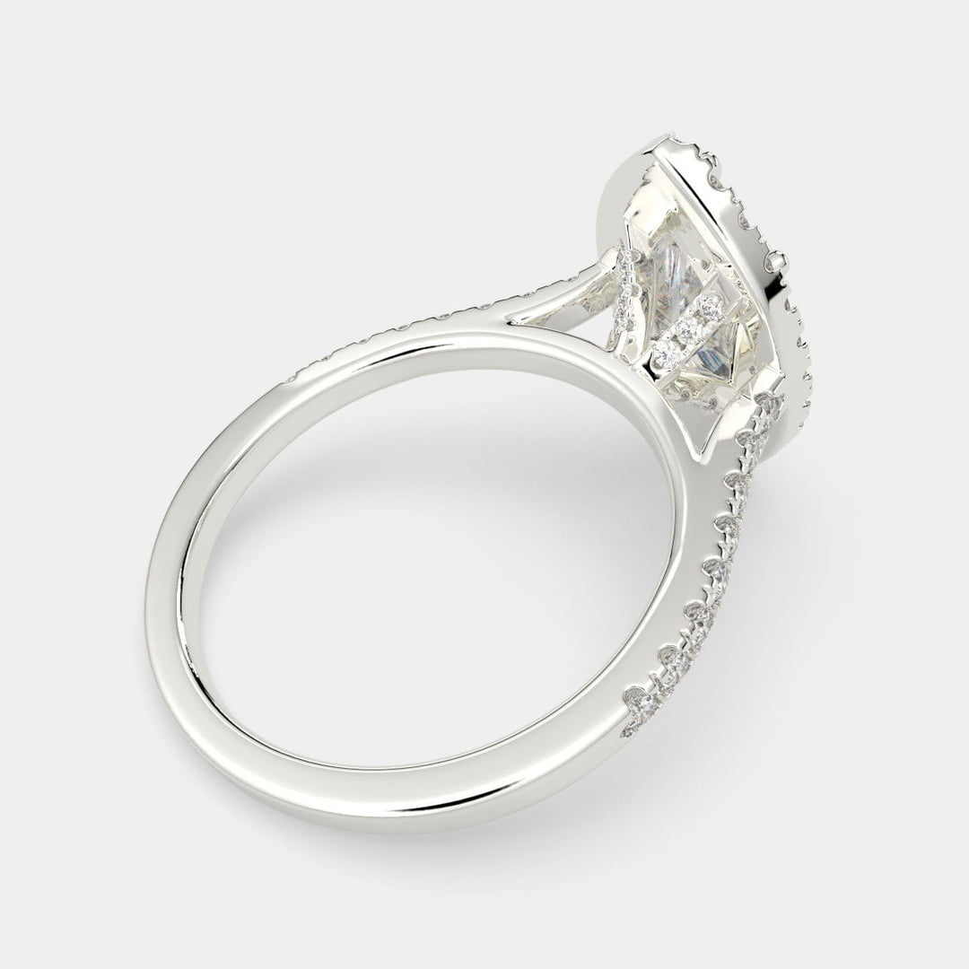 Isadora Marquise Cut Halo Pave Engagement Ring Setting - Nivetta