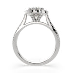 Load image into Gallery viewer, Isadora Oval Cut Halo Pave Engagement Ring Setting - Nivetta
