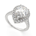 Load image into Gallery viewer, Isadora Pear Cut Halo Pave Engagement Ring Setting - Nivetta
