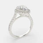 Load image into Gallery viewer, Isadora Pear Cut Halo Pave Engagement Ring Setting - Nivetta
