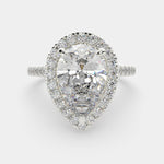 Load image into Gallery viewer, Isadora Pear Cut Halo Pave Engagement Ring Setting - Nivetta
