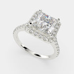 Load image into Gallery viewer, Isadora Princess Cut Halo Pave Engagement Ring Setting - Nivetta
