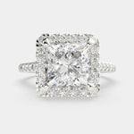 Load image into Gallery viewer, Isadora Princess Cut Halo Pave Engagement Ring Setting - Nivetta
