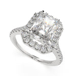 Load image into Gallery viewer, Isadora Radiant Cut Halo Pave Engagement Ring Setting - Nivetta
