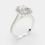 Load image into Gallery viewer, Isadora Radiant Cut Halo Pave Engagement Ring Setting - Nivetta
