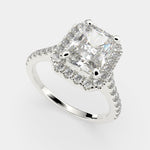 Load image into Gallery viewer, Isadora Radiant Cut Halo Pave Engagement Ring Setting - Nivetta
