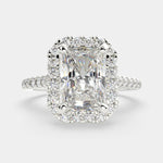 Load image into Gallery viewer, Isadora Radiant Cut Halo Pave Engagement Ring Setting - Nivetta
