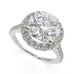 Load image into Gallery viewer, Isadora Round Cut Halo Pave Engagement Ring Setting - Nivetta
