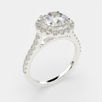 Load image into Gallery viewer, Isadora Round Cut Halo Pave Engagement Ring Setting - Nivetta
