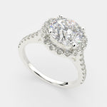 Load image into Gallery viewer, Isadora Round Cut Halo Pave Engagement Ring Setting - Nivetta
