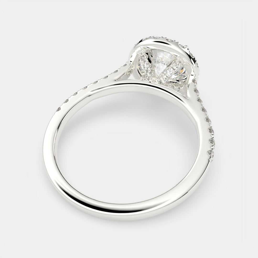 Isadora Round Cut Halo Pave Engagement Ring Setting - Nivetta