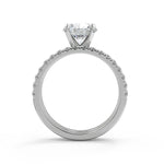 Load image into Gallery viewer, Isis Comfort Fit 4 Prong Solitaire Round Cut Diamond Engagement Ring - Nivetta
