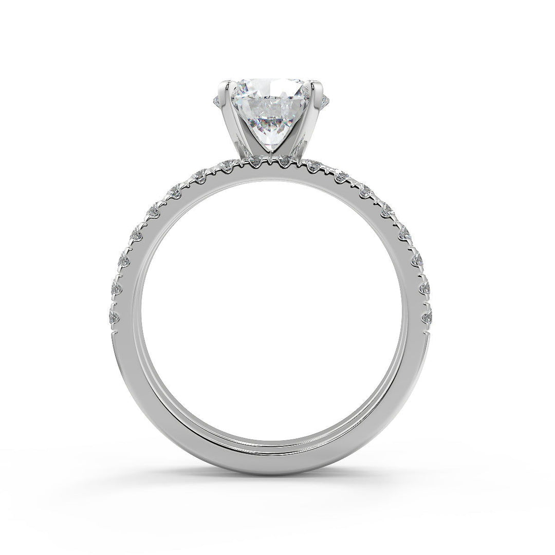 Isis Comfort Fit 4 Prong Solitaire Round Cut Diamond Engagement Ring - Nivetta