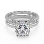 Load image into Gallery viewer, Isis Comfort Fit 4 Prong Solitaire Round Cut Diamond Engagement Ring - Nivetta
