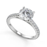 Load image into Gallery viewer, Jaelynn Classic 4 Prong Round Cut Diamond Engagement Ring - Nivetta
