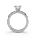 Load image into Gallery viewer, Janessa Shared Prong Assher 4 Prong Princess Cut Diamond Ring - Nivetta
