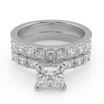 Load image into Gallery viewer, Janessa Shared Prong Assher 4 Prong Princess Cut Diamond Ring - Nivetta

