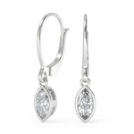 Load image into Gallery viewer, Jayda Marquise Cut Bezel Earrings Leverback - Nivetta
