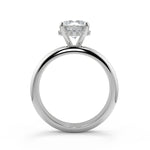 Load image into Gallery viewer, Jenna 4 Prong Crown Basket Solitaire Round Cut Diamond Engagement Ring - Nivetta
