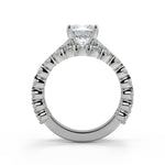 Load image into Gallery viewer, Joanna Semi Bezel 4 Prong Round Cut Diamond Engagement Ring - Nivetta
