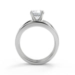 Load image into Gallery viewer, Judith Inset 4 Prong Round Cut Diamond Engagement Ring - Nivetta

