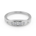 Load image into Gallery viewer, Judith Inset 4 Prong Round Cut Diamond Engagement Ring - Nivetta
