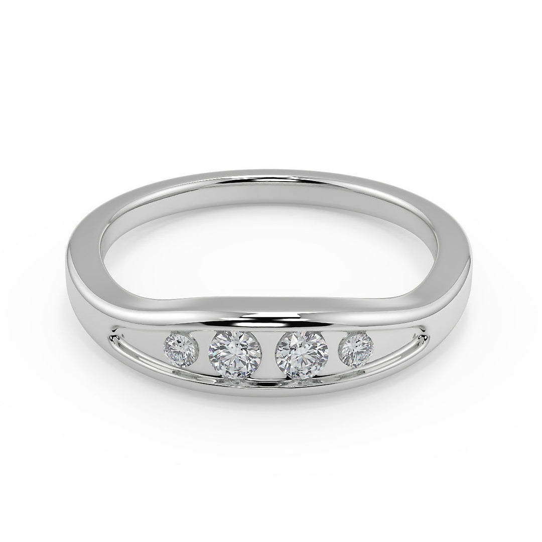 Judith Inset 4 Prong Round Cut Diamond Engagement Ring - Nivetta