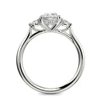 Load image into Gallery viewer, Juliet Cushion Cut Trilogy Pave 4 Prong Claw Set Engagement Ring Setting - Nivetta
