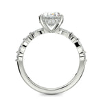 Load image into Gallery viewer, Julija Oval Cut Pave Hidden Halo Shared Prong Engagement Ring - Nivetta
