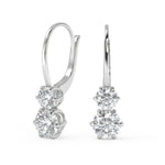 Load image into Gallery viewer, Julissa Round Cut 6 Prong Stacked Earrings Leverback - Nivetta
