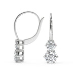 Load image into Gallery viewer, Julissa Round Cut 6 Prong Stacked Earrings Leverback - Nivetta
