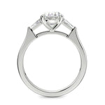Load image into Gallery viewer, Emma Oval Cut Trilogy 3 Stone 4 Prong Claw Set Engagement Ring Setting
